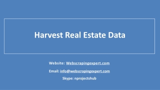 Harvest Real Estate Data