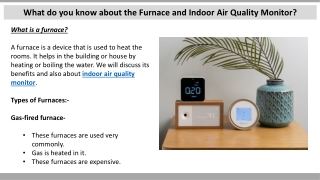 What do you know about the Furnace and Indoor Air Quality Monitor