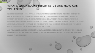 Resolve QuickBooks Error 15106 Within 10 Minutes