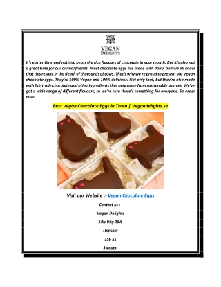 Best Vegan Chocolate Eggs in Town  Vegandelights.se