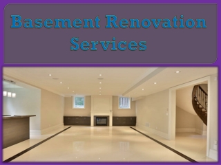 Basement Renovation Services