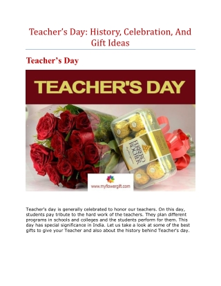 Teacher's  Day