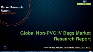 Non-PVC IV Bags Market Globally Expected to Drive Growth through 2022-2030