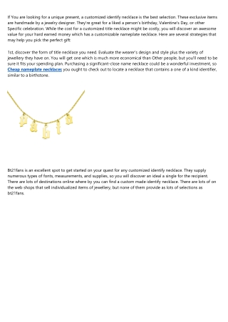 The Evolution of Cheap nameplate necklaces