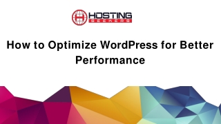 How to Optimize WordPress for Better Performance