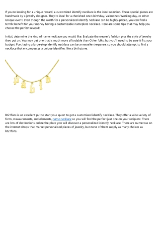 5 Laws That'll Help the custom name necklace Industry