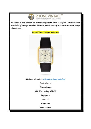 Buy Ali Nael Vintage Watches