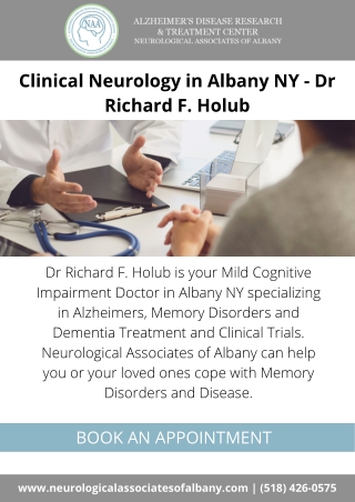 Clinical Neurology in Albany NY - Dr Richard F. Holub