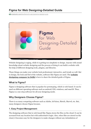 Figma for Web Designing-Detailed Guide