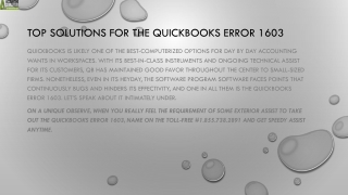 Fix QuickBooks Error 1603 Without Any Technical Help