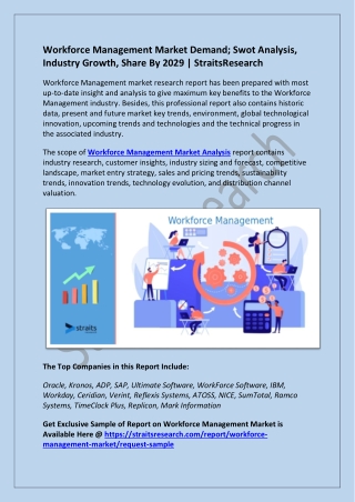 Workforce Management Market Analysis; Top Share, Growth By 2029