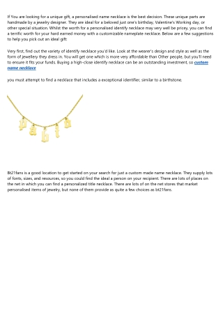 Become an Expert on customized name necklace by Watching These 5 Videos
