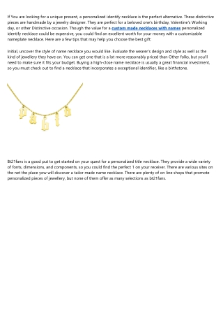The No. 1 Question Everyone Working in custom name necklace Should Know How to A