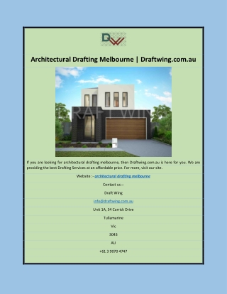 Architectural Drafting Melbourne