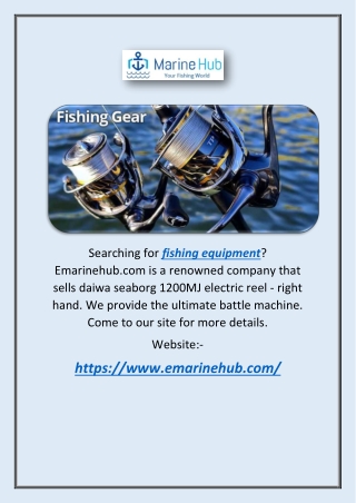 Fishing Equipment | Emarinehub.com