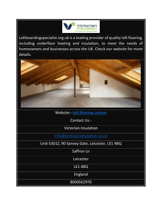 Loft Flooring System Loftboardingspecialist.org.uk