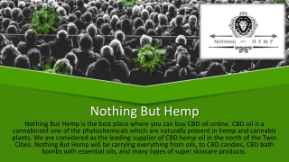 Buy CBD Massage Oil Online - Nothingbuthemp