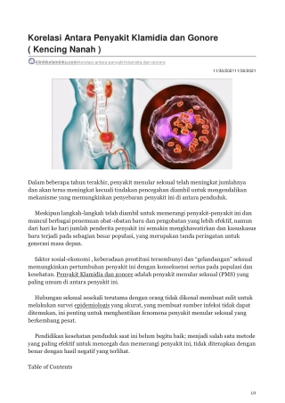 Korelasi Antara Penyakit Klamidia dan Gonore Kencing Nanah - klinikkelaminku.com