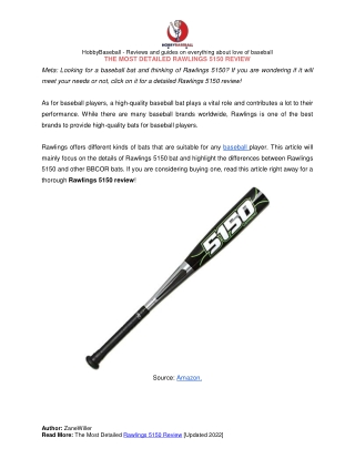 The Most Detailed Rawlings 5150 Review [2022]