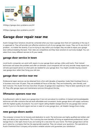 garage door service near me