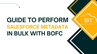 Guide To Perform Salesforce Metadata Operations