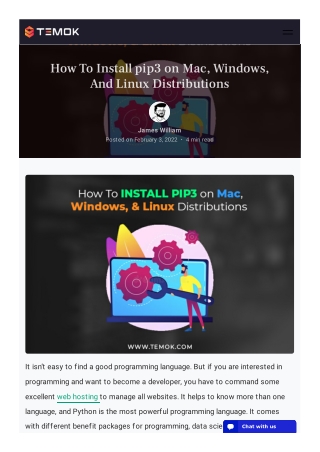 How To Install pip3 on Mac, Windows, And Linux Distributions