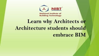 Learn why Architects or Architecture students should embrace BIM-Compressed