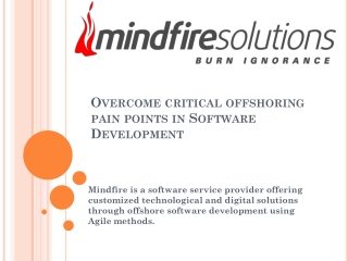 Overcome critical offshoring pain points in Software Development