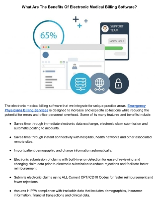 What Are The Benefits Of Electronic Medical Billing Software?