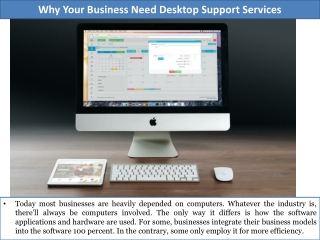 Why Your Business Need Desktop Support Services?