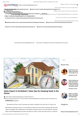 Contact No.1 Vastu Consultant in Faridabad | Dial  91-9899060922