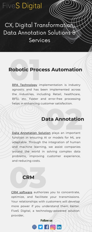 CX, Digital Transformation, Data Annotation Solutions & Services