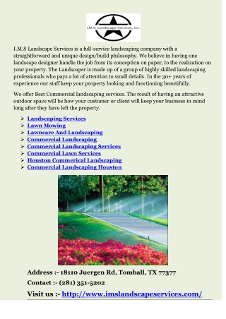 Houston Commerical Landscaping