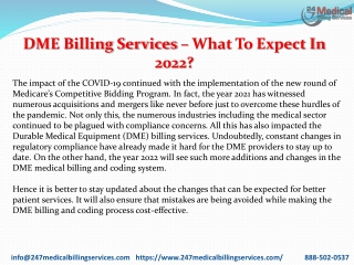 DME billing Services What TO Expect In 2022