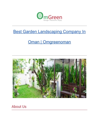 Best Garden Landscaping Company In Oman | Omgreenoman