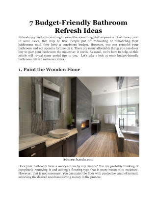 7 Budget-Friendly Bathroom Refresh Ideas