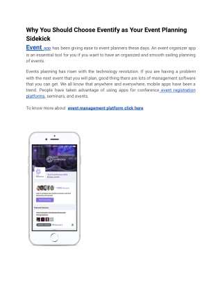 Why You Should Choose Eventify as Your Event Planning Sidekick