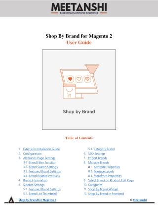 Magento 2 Shop by Brand