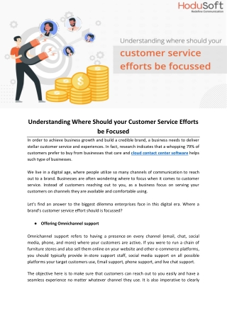 Understanding Where Should your Customer Service Efforts be Focused