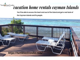 Top Vacation Home Rentals Cayman Islands at Turtle Nest