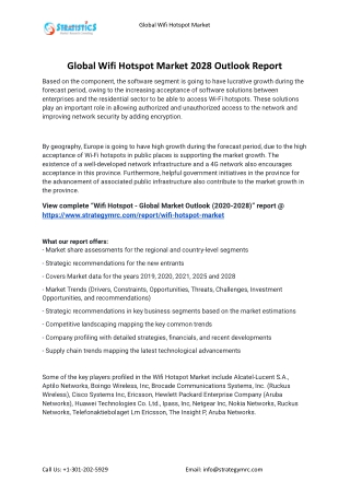 2021 Wifi Hotspot Industry Global Analysis Report