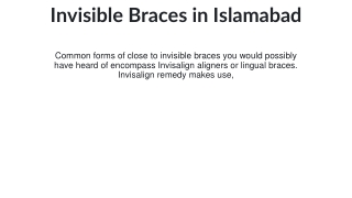 invisible braces