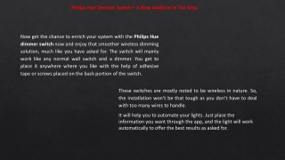 Philips Hue Dimmer Switch – A New Addition In The Kitty