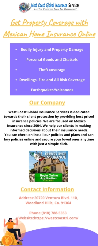 Get Property Coverage with Mexican Home Insurance Online