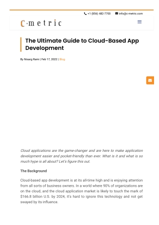 The Ultimate Guide to Cloud-Based App Development