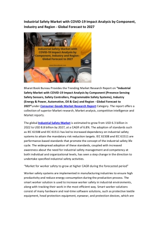 Global Industrial Safety Market Research Report 2022-2027