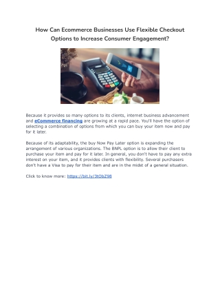 How Can Ecommerce Businesses Use Flexible Checkout Options to Increase Consumer