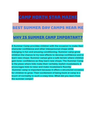 Best Summer Day Camps Near Me