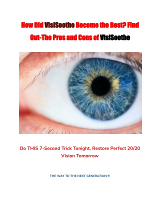 How Did VisiSoothe Become the Best_ Find Out-The Pros and Cons of VisiSoothe