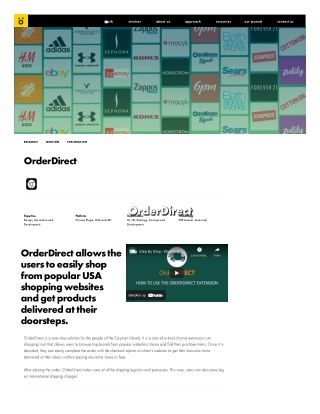 OrderDirect allows the users to easily shop from popular USA shopping websites and get products delivered at their doors